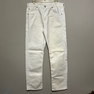Levi's 569 Men's Jeans 34X33 White Cream Tan Loose Straight Retro Casual Stretch